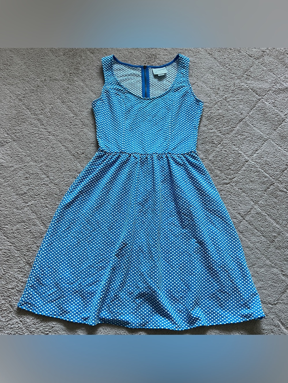 Maeve Anthropologie Caldera Polka Dot Dress Fit & Flare Preppy Twee Chic Sz S